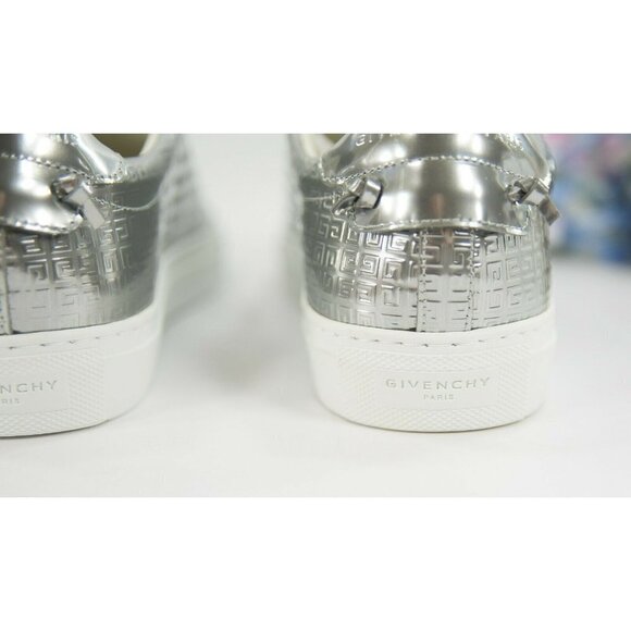 Givenchy Urban Street Silver Metallic Leather Sneakers 37 NIB - Picture 4 of 10